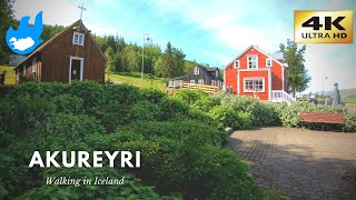 Akureyri  Walking in Iceland 4K [upl. by Neyrb135]