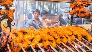 INDIAN STREET FOOD Tour in LUCKNOW with MONSTER BBQ CHICKEN and CHEAP SPICY CURRY [upl. by Mcripley]