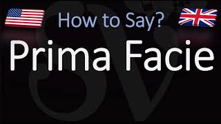 How to Pronounce Prima Facie CORRECTLY [upl. by Yeldnarb851]