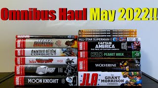 Omnibus Comics MEGA HAUL May 2022 Moon Knight Planet Hulk Trial of Cap  Other OOP Goodies [upl. by Gladdy]