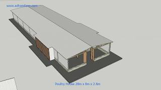 Modern Poultry House  3D Presentation  ADHAM Farm Equipment Manufacturing [upl. by Faxan]