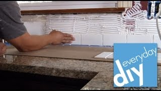 How to Install a Tile Backsplash Part 1  Buildipedia DIY [upl. by Solakcin384]