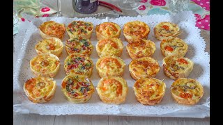 TARTALETAS saladas  Como hacerlas y 5 rellenos diferentes [upl. by Salene184]