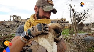 Soldier Saves Puppy Then Realizes He Cant Live Without Her  The Dodo [upl. by Ballard]