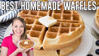 How to Make the BEST Homemade Waffles [upl. by Rramo]