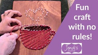 How To Make String Art  Pinterest Project  Jendis Journal [upl. by Ros]