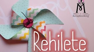 Cómo hacer rehiletes con papelPaper pinwheels [upl. by Clara]