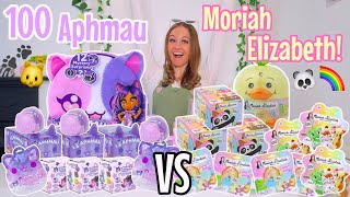 UNBOXING 100 APHMAU🐱💜 VS MORIAH ELIZABETH🐤🌈 MYSTERY TOYS😍⁉️ ULTIMATE BATTLE🫢 Rhia Official♡ [upl. by Courcy]