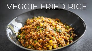 Vegetable Fried Rice Recipe  EASY Vegetarian Chinese dinner idea [upl. by Ardnossak768]