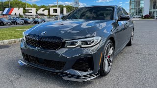 2021 BMW M340i in Dravit Grey Walkaround Review  Loud Exhaust Sound Revs [upl. by Ilil]