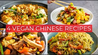 4 EASY Chinese Style vegan recipes to MAKE TODAY [upl. by Benisch]