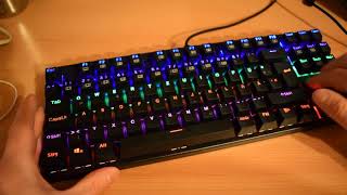 Review Aukey  Mechanische Tastatur KMG7 mit LED Beleuchtung [upl. by Dorene998]