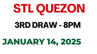 STL Quezon 3rd draw result today live 14 January 2025 [upl. by Gauthier814]