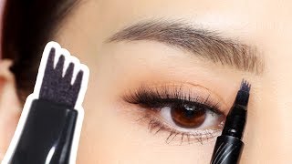 NEW MICROBLADING EYEBROW TATTOO PEN  TINA TRIES IT [upl. by Gean]