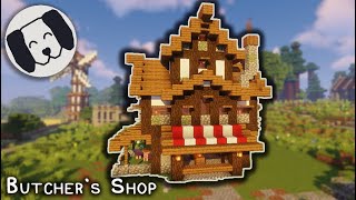 Minecraft Medieval Butchers Shop Tutorial [upl. by Cade]