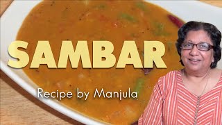 How to make Sambar  What is Sambar  Learn to Cook Sambar by Manjula [upl. by Adnulahs919]