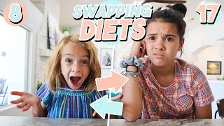 I Swapped DiETS with my Little Sister AGAiN [upl. by Birck]