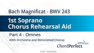 Bachs Magnificat Part 4  Omnes  1st Soprano Chorus Rehearsal Aid [upl. by Kopaz]