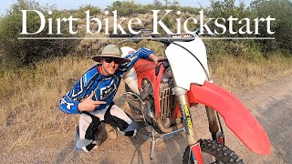 How To Kick Start A Dirt Bike Kickstart Dirt Bike [upl. by Anihsit]