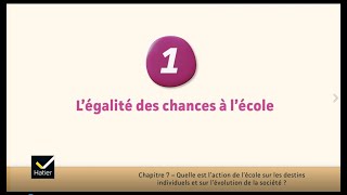 SES cours de Tle  légalité des chances à lécole [upl. by Lanette224]