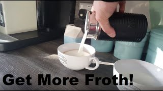 How to Get More Froth from Your Nespresso Coffee Aeroccino  Nespresso tips and help [upl. by Gathard]