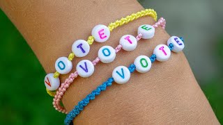 Friendship Bracelets with Beads Easy DIY [upl. by Hoes452]