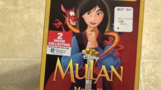 Mulan and Mulan II Disney BluRay Digital Copy Unboxing [upl. by Infeld]