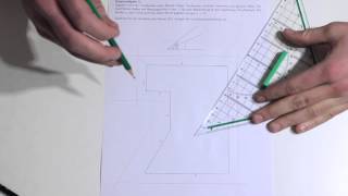 Dachausmittelung unterschiedliche Dachneigungen  Darstellende Geometrie für Bauingenieure [upl. by Aihtnyc]