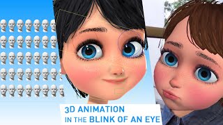 3D Facial Animation Rig in the blink of an eye  Polywink [upl. by Ettegirb]