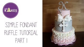 Simple Fondant Circle Ruffle Tutorial for Cakes  Part 1  Karolyns Kakes [upl. by Abert51]