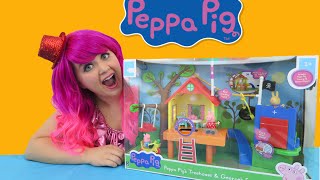 Peppa Pigs Treehouse amp Georges Fort  TOY REVIEW  KiMMi THE CLOWN [upl. by Cordie]