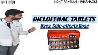 Diclofenac sodium tablets ip 50mg  UsesSide effectsDose and precautions  In Hindi [upl. by Kciwdahc]