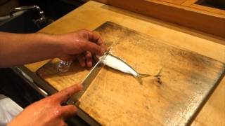 Japanese Knife HOUCHOU Skill Little Fish VerSUSHI BAR [upl. by Oinesra738]