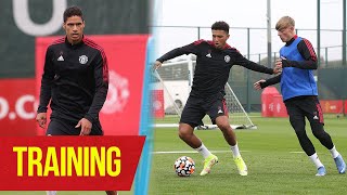 Raphael Varane trains at Carrington for the first time  Manchester United [upl. by Erot]