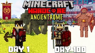 I Survived 100 Days in Ancient Rome in Hardcore Minecraft FT Mythology [upl. by Ytsirt]