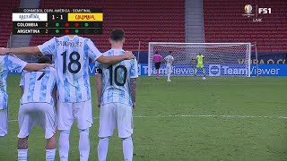 Argentina vs Colombia  Penalty kick 32 Semifinal 2021 [upl. by Aneeuqahs638]