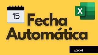 Como poner la fecha en EXCEL y que se actualice Automáticamente [upl. by Vowel]