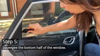 How to install Static Cling Window Tint on Car Side Windows [upl. by Imeaj]