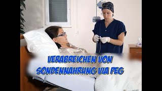 Verabreichen von Sondennahrung via PEG [upl. by Guinevere]