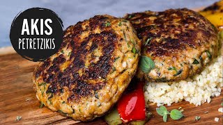 Chicken Burger Patties  Akis Petretzikis [upl. by Aekal271]