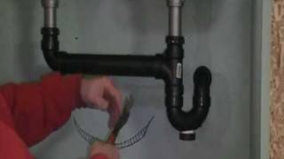 The Old plumber shows how to Install drain pipes on a kitchen sink [upl. by Vonnie]