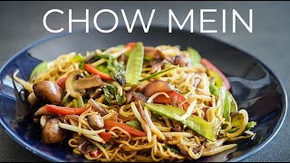 Vegetable Chow Mein Recipe  EASY Chinese vegan Noodles dinner idea [upl. by Quince]