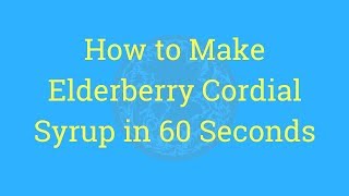 How to Make Elderberry Cordial Syrup Recipe in 60 Seconds [upl. by Aihsinyt]