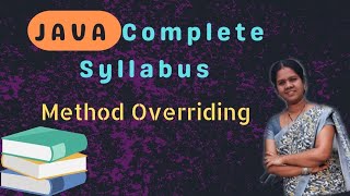 Method overriding in java  21  JAVA COURSE in telugu [upl. by Atteloc]