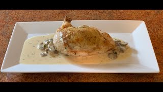 Poitrine de poulet farcie sous la peau sauce suprême [upl. by Harrak]