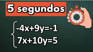 CÓMO RESOLVER SISTEMAS DE ECUACIONES LINEALES 2X2 EN 5 SEGUNDOS [upl. by Egag]