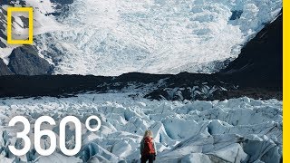 Iceland’s Glaciers  360  Into Water [upl. by Acinorev]