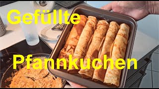 herzhafte gefüllte Pfannkuchen mit Frischkäse und Schinken [upl. by Adnawak]