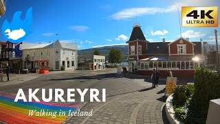 Iceland Walking Tour  Akureyri 4K [upl. by Innavoeg]