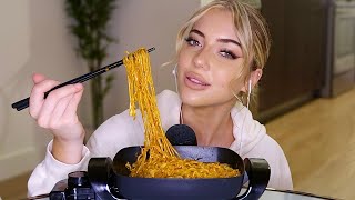 ASMR EXTRA SPICY CHEESY RAMEN [upl. by Nevur]